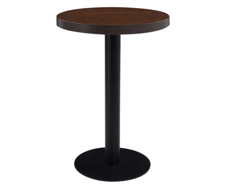 Bistro miza temno rjava 60 cm mediapan