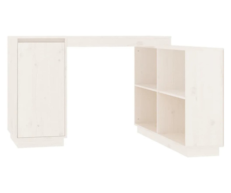 Birou, alb, 110x50x75 cm, lemn masiv de pin