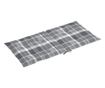 Градински възглавници, 2 бр., сиво каре, 100x50x3 см
