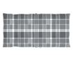 Градински възглавници, 2 бр., сиво каре, 100x50x3 см