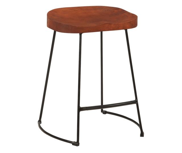 Barski stol Gavin 2 kosa 45x38x53 cm trden mangov les