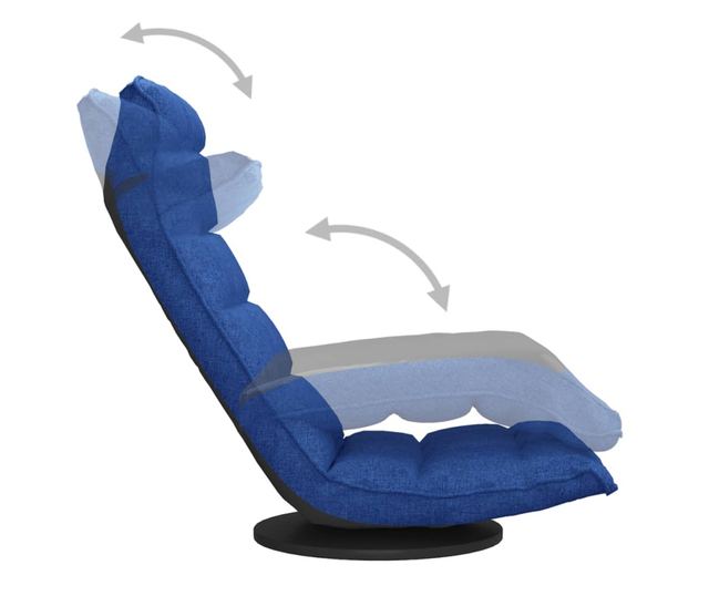 Sjedalo na podu, plavo, tekstilni materijal