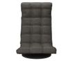 Sjedalo s rotirajućim podnožjem, tamnosivo, tekstilni materijal
