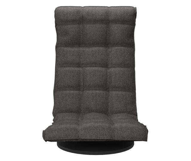 Sjedalo s rotirajućim podnožjem, tamnosivo, tekstilni materijal