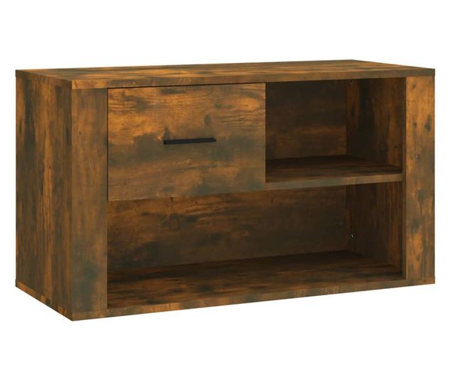 Ormarić za cipele dimljeni hrast 80x35x45 cm konstruirano drvo