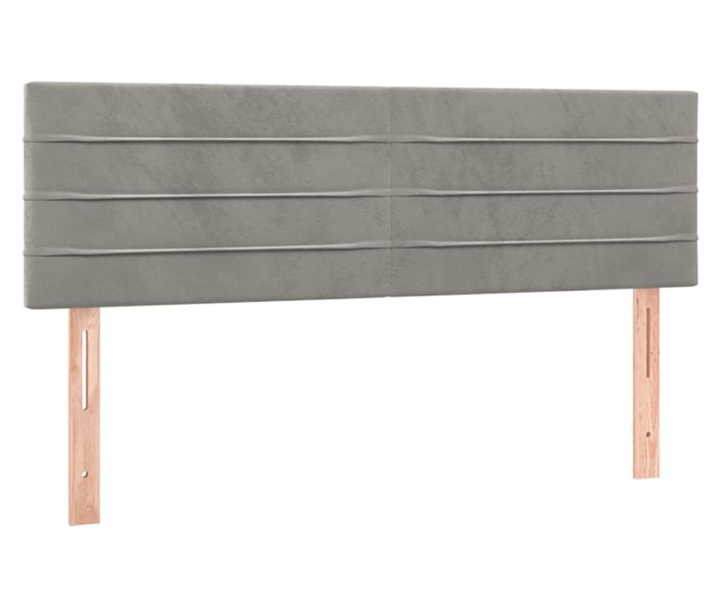 Okvir za krevet s madracem i LED rasvjetom, Svijetlo siva, 140x200 cm, Baršun - 7