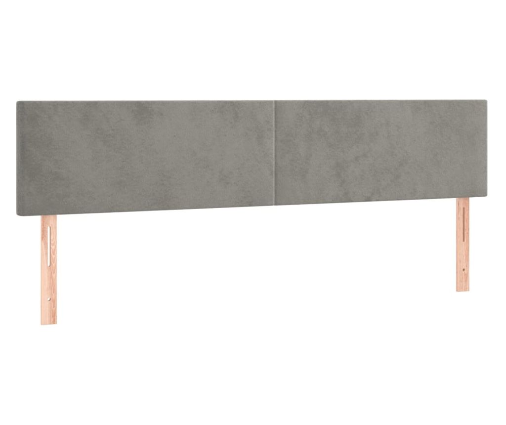 Okvir za krevet s madracem i LED rasvjetom, svijetlosiva, 160x200 cm, baršun - 7
