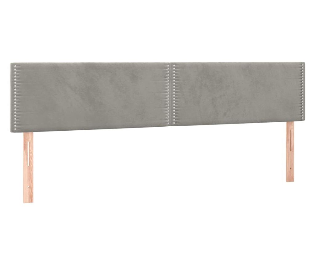 Okvir za krevet s madracem i LED rasvjetom, Svijetlo siva, 200x200 cm, Baršun - 7