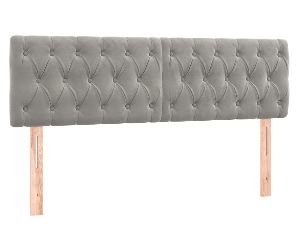 Boxspring krevet s madracem, Svjetlosiva, 140x190 cm, Baršun - 6