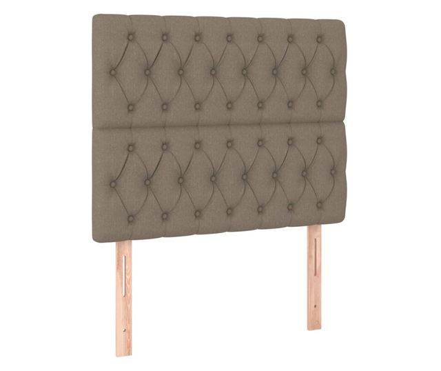 Боксспринг легло с матрак, тъмносиво, 100x200 см, текстил