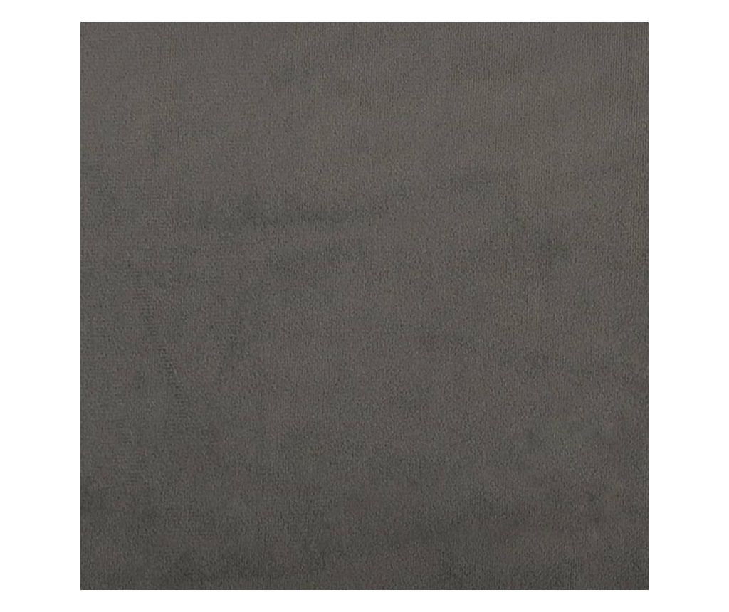 Рамка за легло с табла, тъмносива, 160x200 см, кадифе - 18