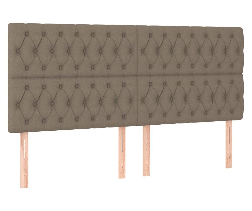 Легло с пружини, матрак и LED, тъмносиво, 200x200 см, текстил - 7