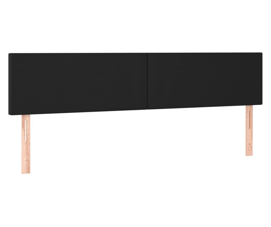 Boxspring krevet s madracem, crni, 160x200 cm, umjetna koža - 6