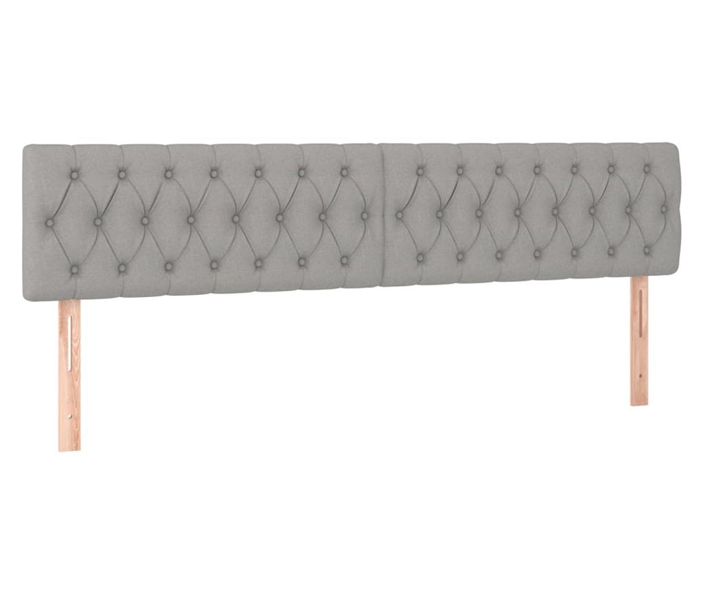 Okvir za krevet s madracem i LED rasvjetom, svijetlosiva, 200x200 cm, tekstil - 7