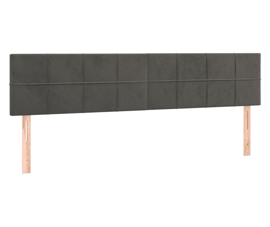 Okvir za krevet s madracem i LED rasvjetom, tamnosivi, 180x200 cm, baršun - 7