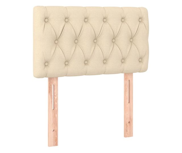 Легло с пружини, матрак и LED, кремаво, 80x200 см, текстил