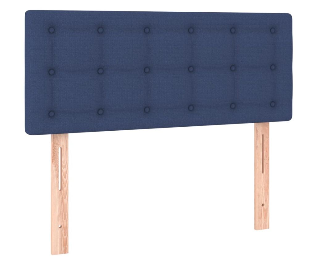 Боксспринг легло с матрак, синьо, 100x200 см, текстил - 6