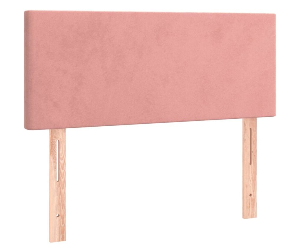 Боксспринг легло с матрак, розово, 80x200 см, кадифе - 6