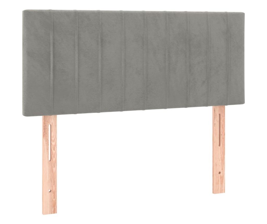 Okvir za krevet s madracem i LED rasvjetom, Svjetlosiva, 90x200 cm, Baršun - 7