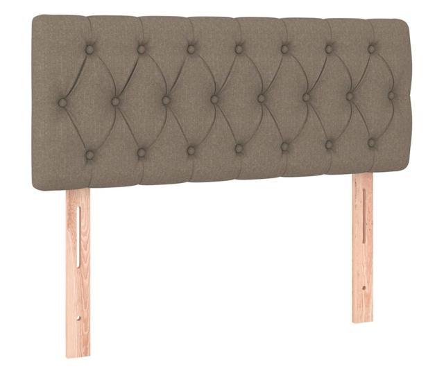 Боксспринг легло с матрак, таупе сиво, 100x200 см, текстил