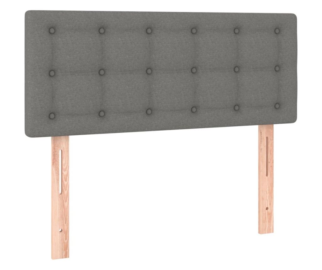 Box krevet s madracem, tamnosiva, 80x200 cm, tekstil - 6