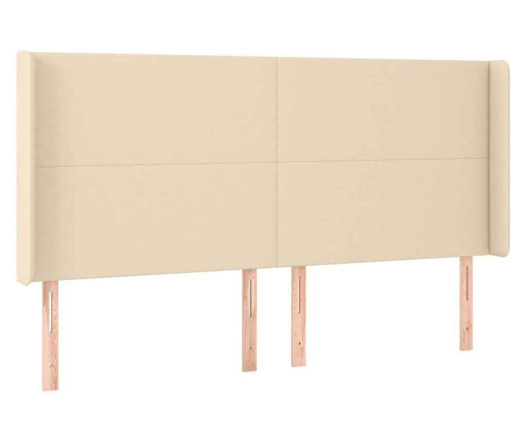 Боксспринг легло с матрак, кремаво, 160x200 см, текстил - 6