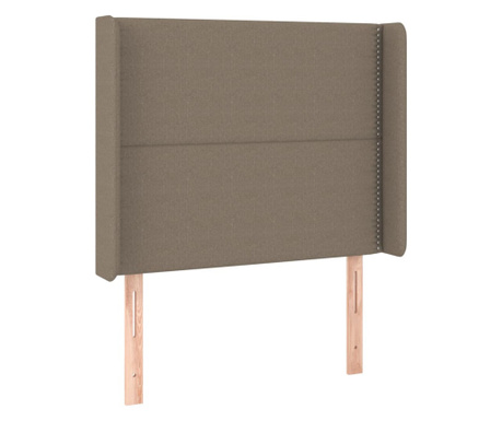 Горна табла за легло с уши, таупе, 83x16x118/128 см, плат