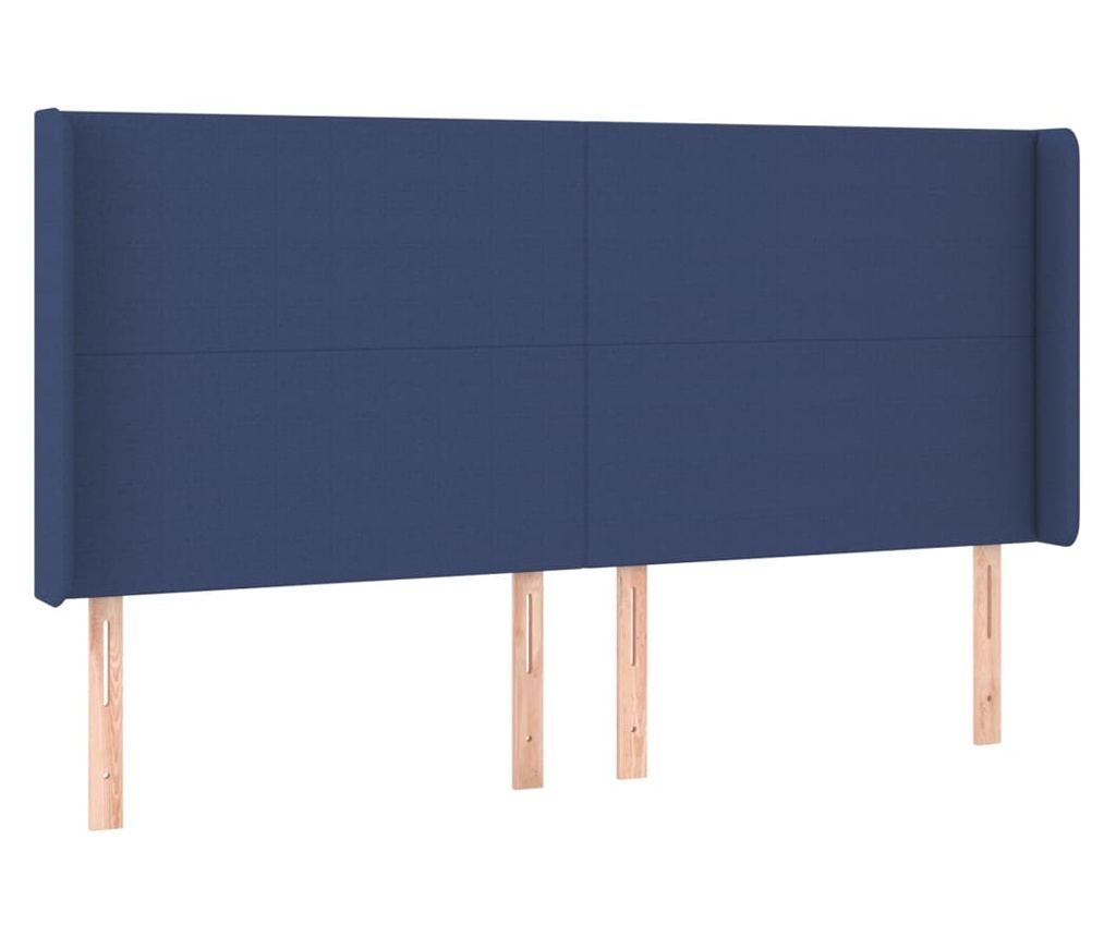 Боксспринг легло с матрак, синьо, 180x200 см, текстил - 6