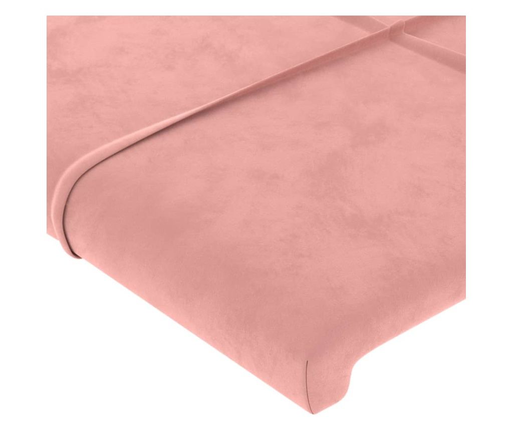 Легло с табла, розово, 100x200 см, кадифе - 10