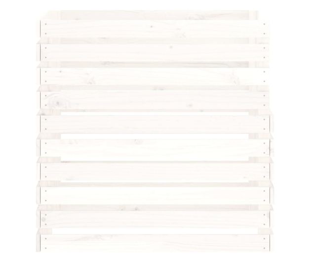 Komposter bijeli 80 x 80 x 78 cm od masivne borovine