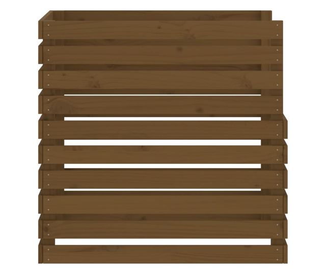 Komposter smeđa boja meda 80 x 80 x 78 cm od masivne borovine