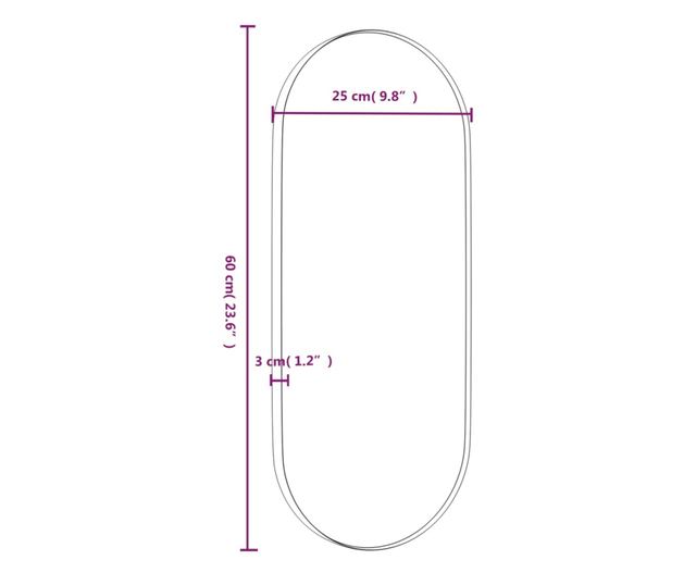 Fali tkr, arany, 25x60 cm, ovlis