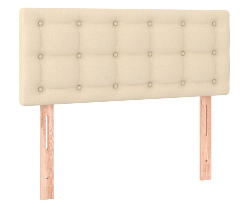 Боксспринг легло с матрак, кремаво, 100x200 см, текстил - 6