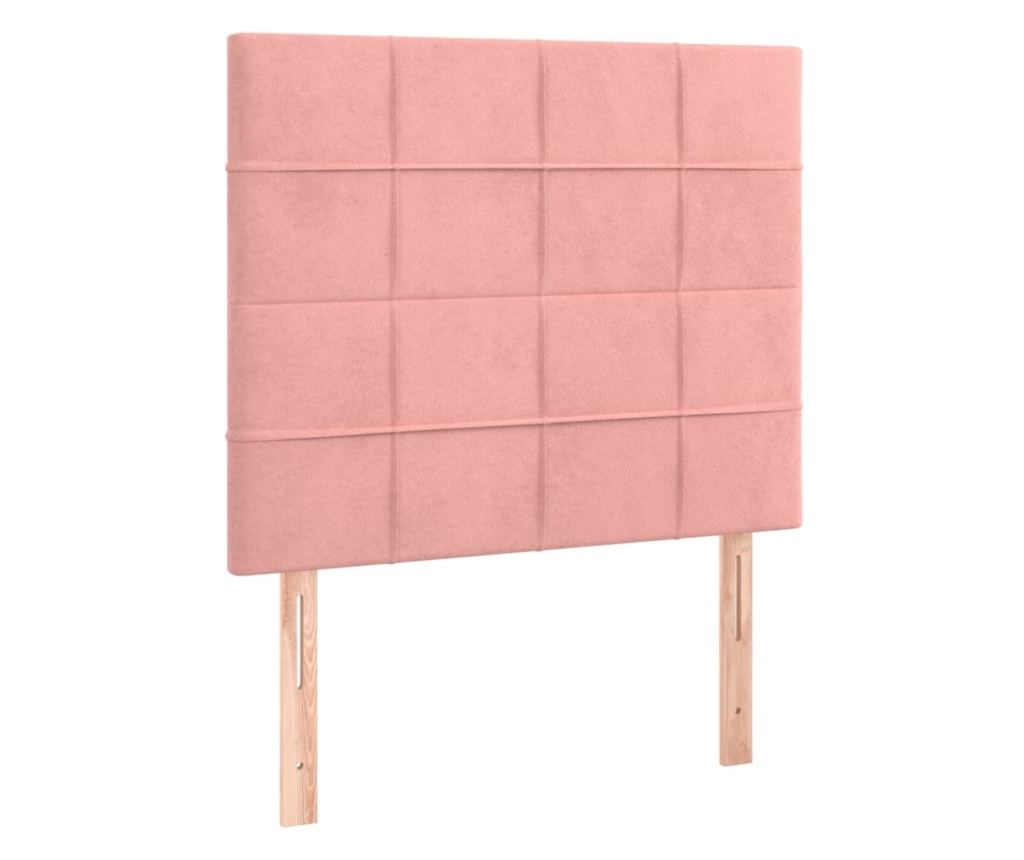 Легло с табла, розово, 100x200 см, кадифе - 8