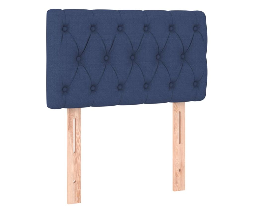 Боксспринг легло с матрак, синьо, 80x200 см, текстил - 6