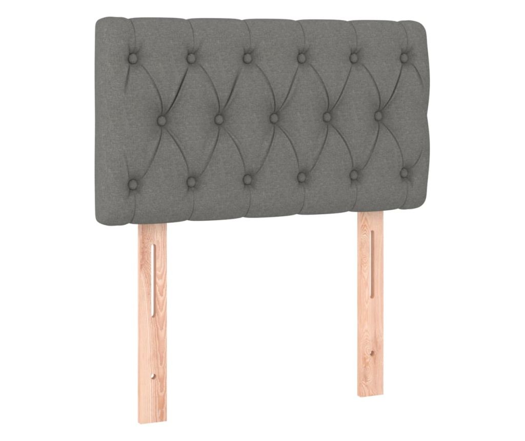 Boxspringová postel s matrací, tmavě šedá, 80x200 cm, textil - 6