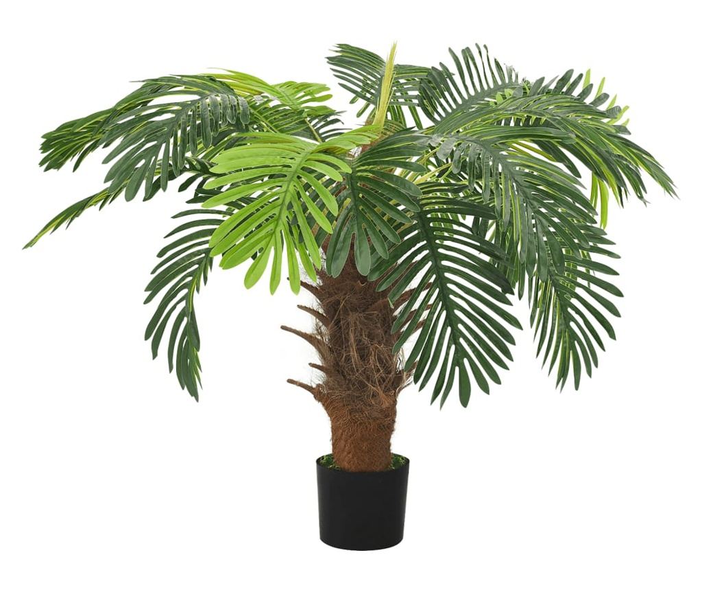 Umjetna biljka palma cycas s loncem, zelena, 90 cm - 2