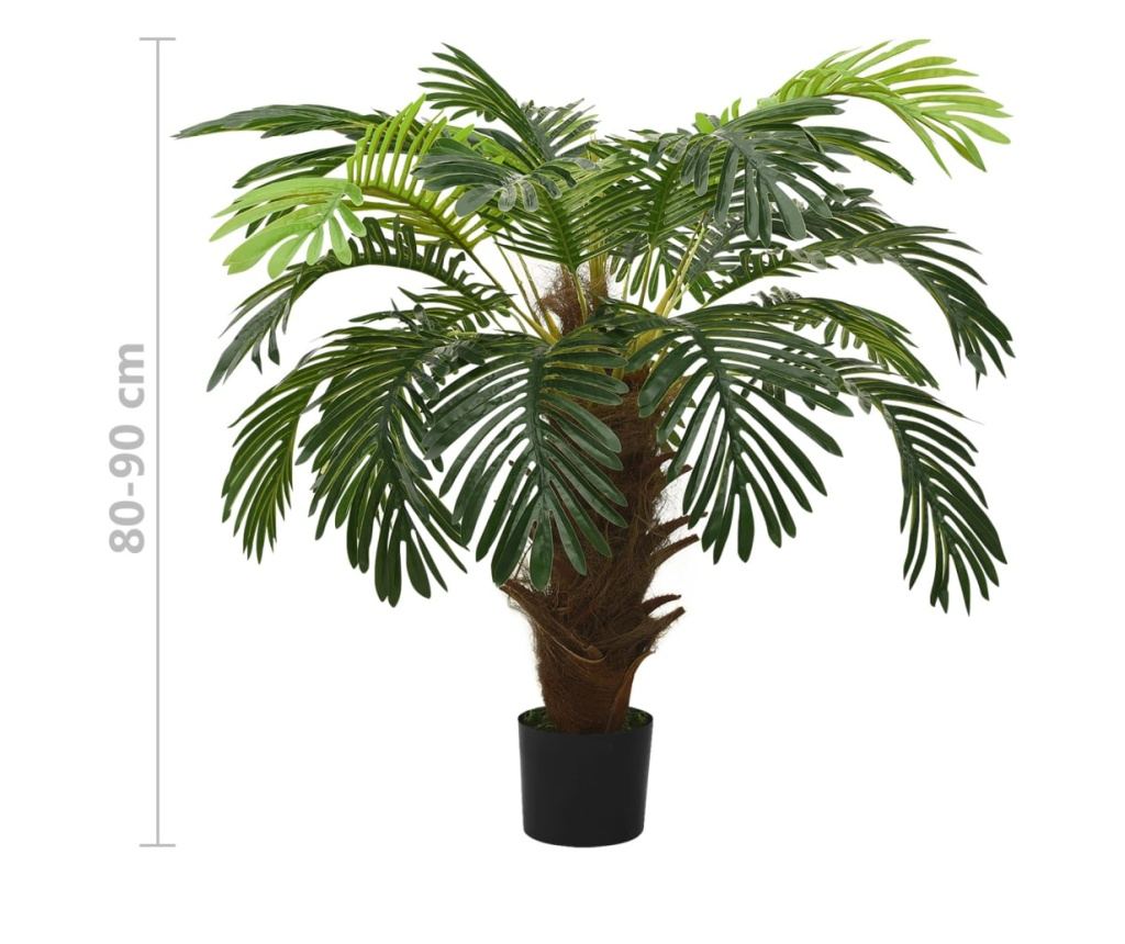 Umjetna biljka palma cycas s loncem, zelena, 90 cm - 6