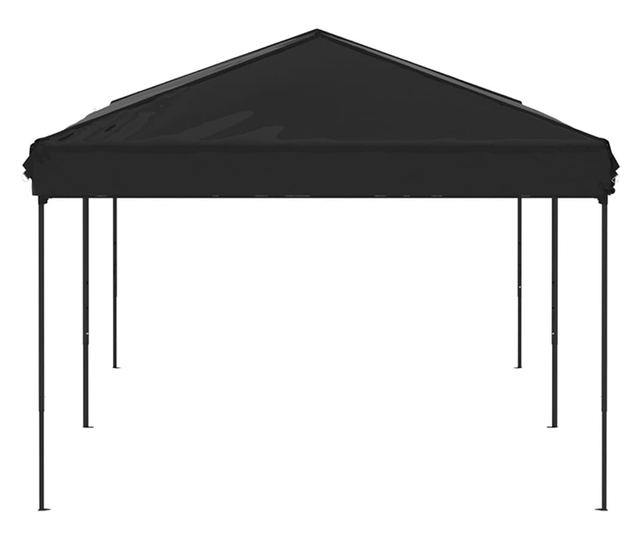 fekete összecsukható rendezvénysátor 3 x 6 m