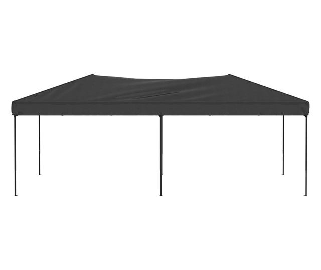 antracitszürke összecsukható rendezvénysátor 3 x 6 m