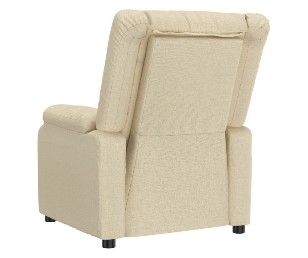 Reclining electric massage armchair, cream, textile - 6