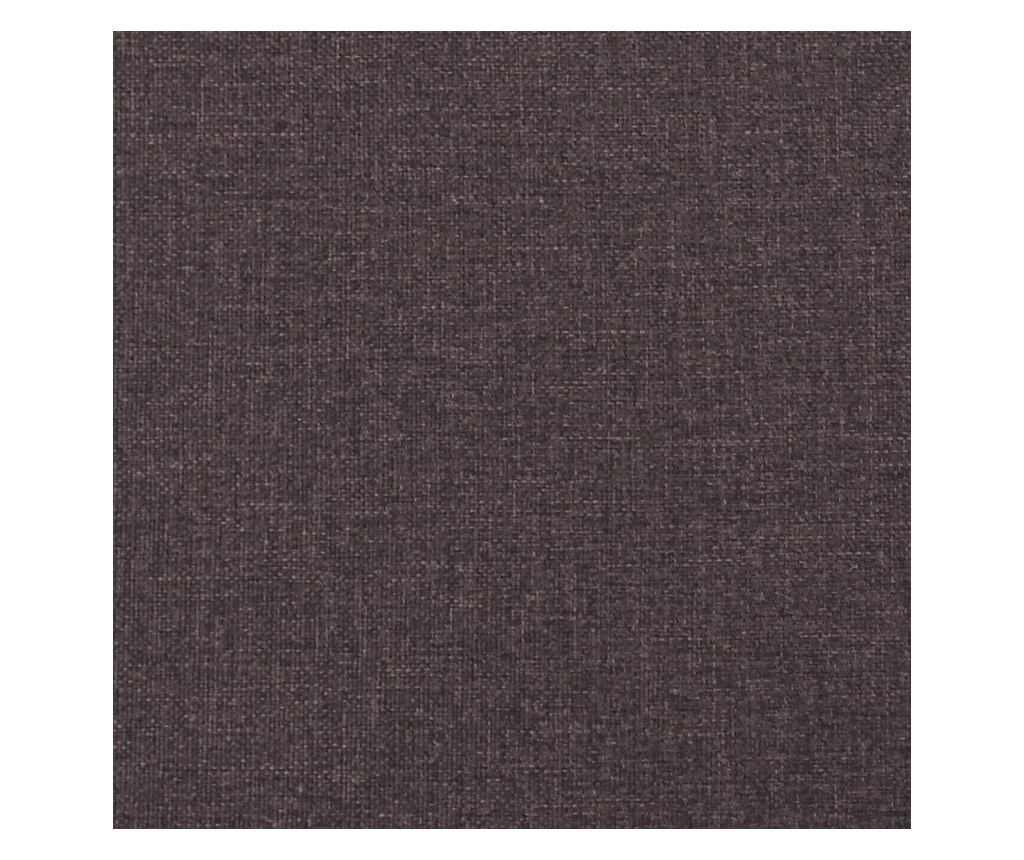 Континентално легло с матрак, тъмнокафяво, 140x200 см, текстил - 12