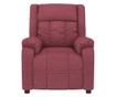 Електрически масажен реклайнер, бордо, текстил