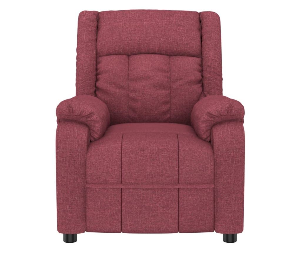 Električna masažna fotelja na podizanje, vinska crvena, tekstil - 4