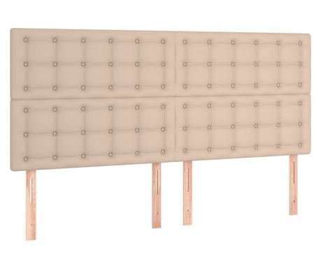 Горни табли 4 бр капучино 90x5x78/88 см изкуствена кожа