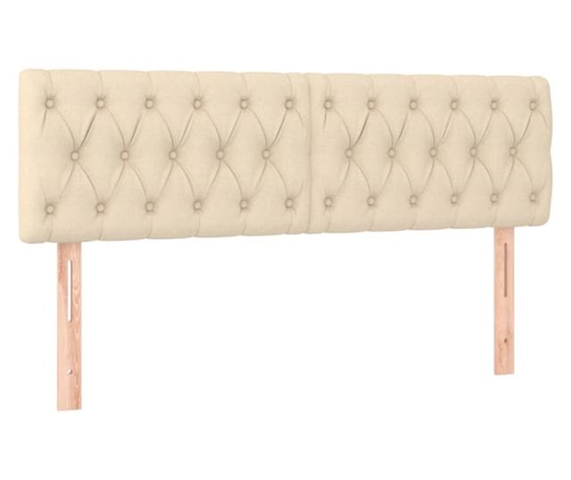 Боксспринг легло с матрак, крем, 160x200 см, текстилен материал