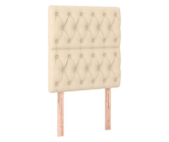 Боксспринг легло с матрак, крем, 80x200 см, текстил