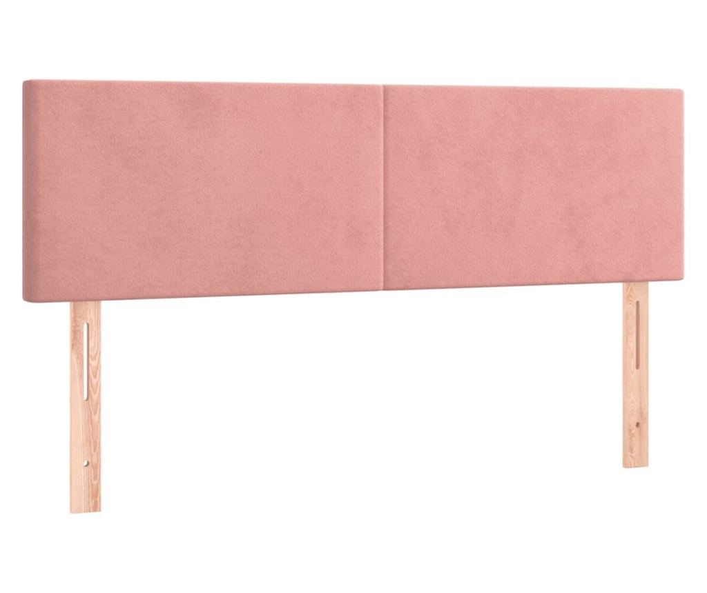 Boxspring krevet s madracem, ružičasti, 140x190 cm, baršun - 6