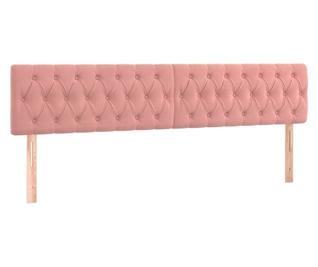 Боксспринг легло с матрак, розово, 180x200 см, кадифе - 6