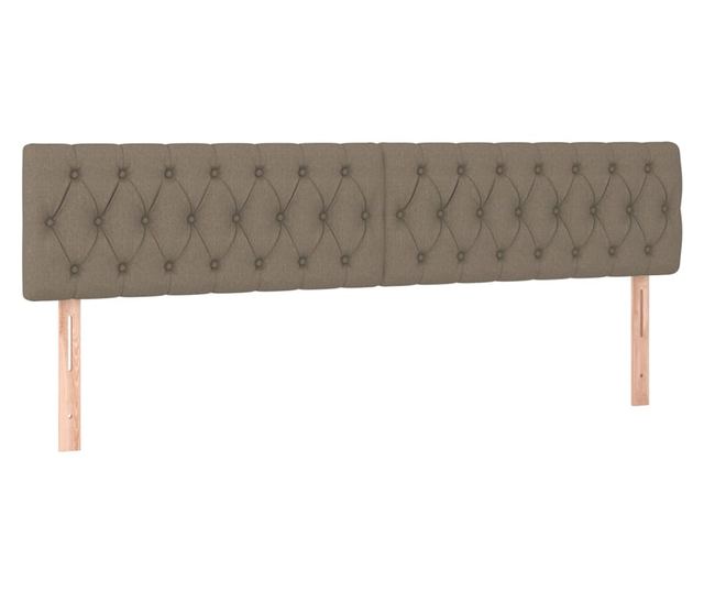 Боксспринг легло с матрак, таупе, 200x200 см, текстил